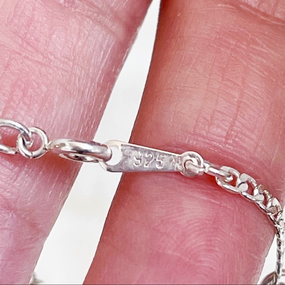 Sterling Silver 925 Hearts Bell Baby Bracelet 5.25” - Picture 7 of 10